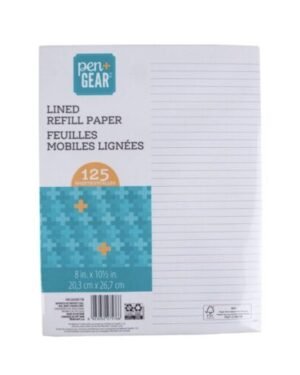 Lined Refill Paper (File Sheet, 125 Count)