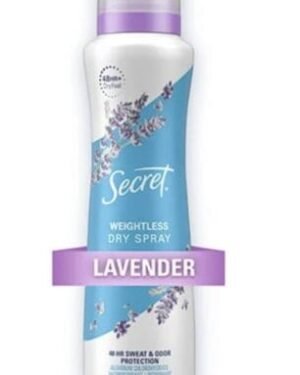 Secret Dry Spray Aluminum Free Deodorant for Women, Relaxing Lavender, 116g