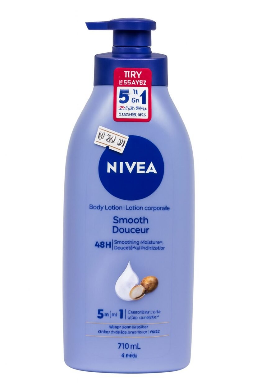 NIVEA Smooth Douceur Body Lotion with Deep Care Serum & Shea Butter (625 mL)