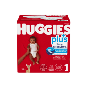 Huggies Plus Little Snugglers Diapers – Size 1 (192 Count)