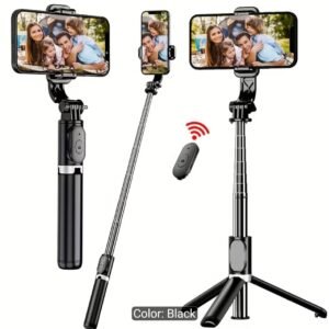 Selfie stick with mini remote